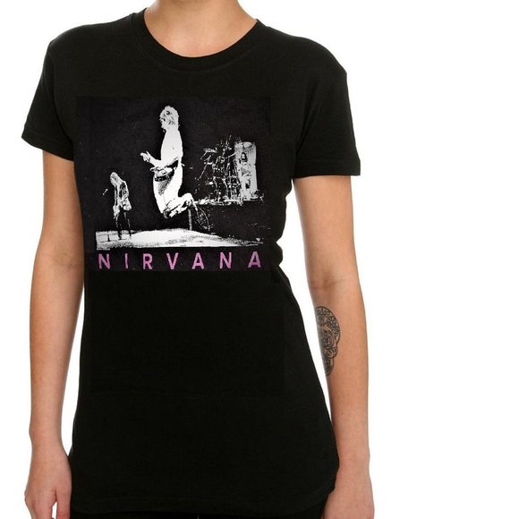 Tultex Tops - Nirvana Live at Reading 1992 grunge punk rock Official fit T-Shirt XL NWT